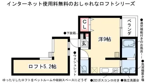 フルレ【201号室】の間取り