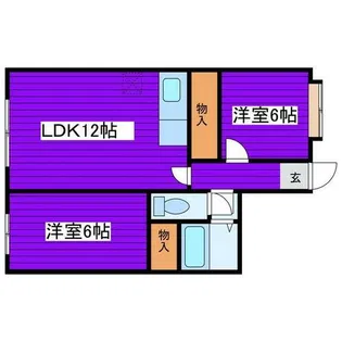 レジデンス若葉【6号室】の間取り
