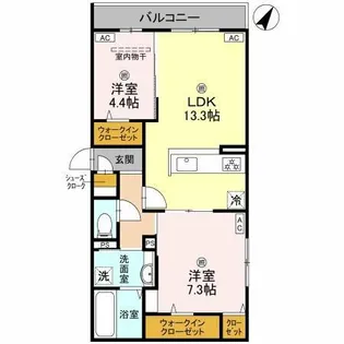 パサログランデ百舌鳥本町3丁【301号室】の間取り