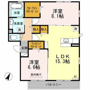 ファミール タカゼン W棟【2階】の間取り