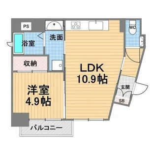 アバンドール甲子園口【3階】の間取り