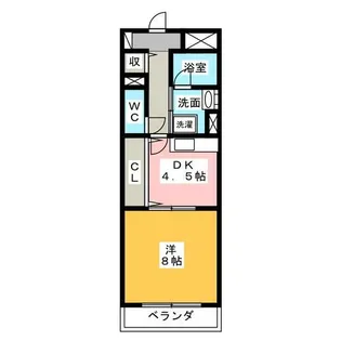 ルトゥール【5階】の間取り