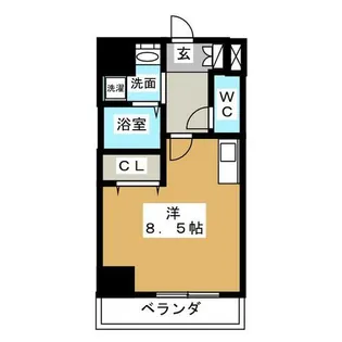 アルバ志賀本通【9階】の間取り