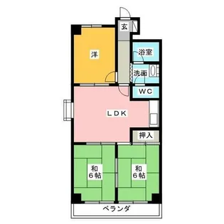サンテラス花の木【4階】の間取り