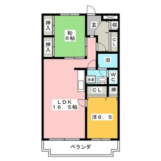 ヴィラリブラン【2階】の間取り