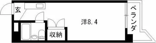 ビラ三秀神明【611号室】の間取り
