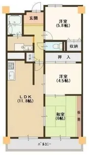 シャトレ緑橋【8階】の間取り