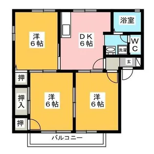 エコルエスト A棟【2階】の間取り