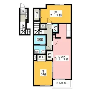 Luciole【2階】の間取り