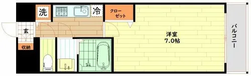 大阪府大阪市福島区海老江2丁目【マンション】の間取り