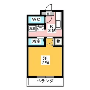 ハイツ草薙【4階】の間取り