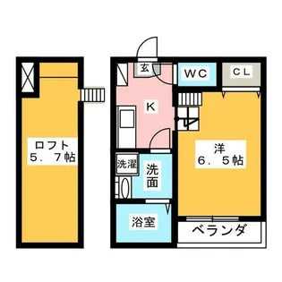 アルバーノ中村luxe(リュクス)【1階】の間取り