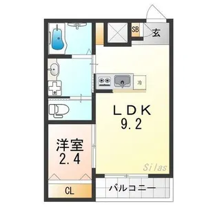 七道西町エヌエム・キャトフ・ヴァン・キャトルズ【3階】の間取り