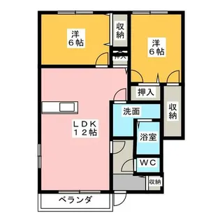 ナゴヤフォレストB【1階】の間取り