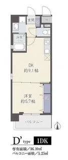 アテナリー右京【3階】の間取り