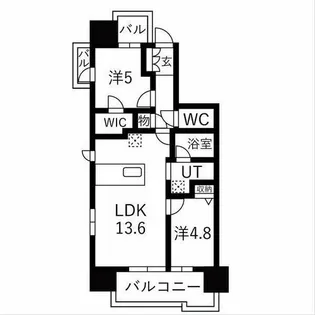 ダイアパレス セントラル ザ・フォート【1号室】の間取り