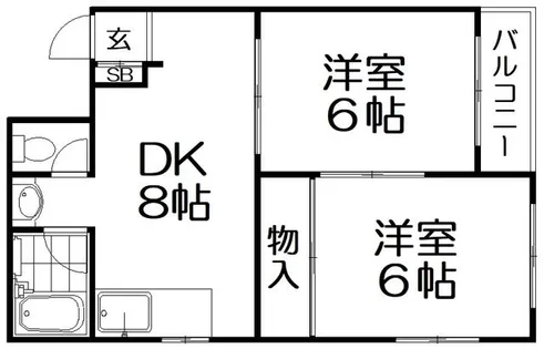 成田グリーンハイツ【3階】の間取り