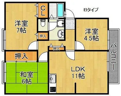 3LDKの間取り画像