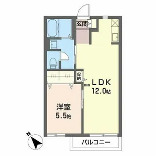 イーストコートS【1階】の間取り