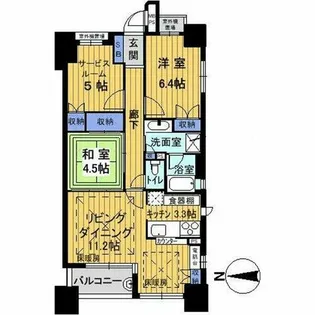 ライオンズマンション烏丸通【9階】の間取り