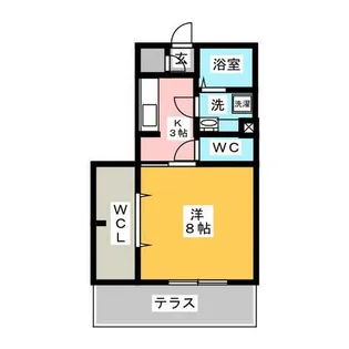 クレアクール【1階】の間取り