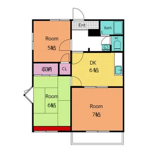 イーグルネスト中後【2階】の間取り