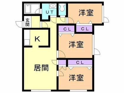 フジナカコーポⅨ【201号室】の間取り