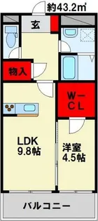 アヴィニールグランデ金田【5階】の間取り