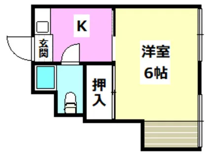 フローラ岸部【403号室】の間取り