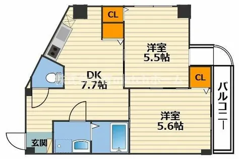 バンブス守口【2階】の間取り