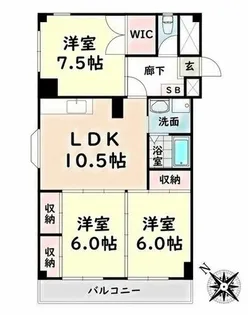 アクティブ内田橋【4A号室】の間取り