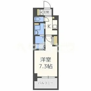 ミュプレ北浜【2階】の間取り