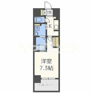 ミュプレ北浜【101号室】の間取り