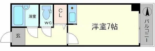 プリエ南船場【2階】の間取り