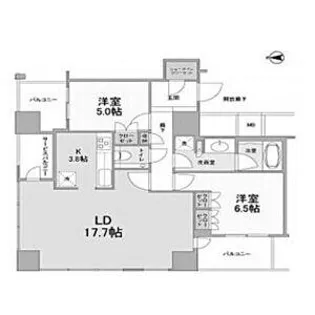 クラッシィタワー淀屋橋【2004号室】の間取り