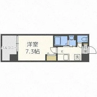 フォレ長堀通南【605号室】の間取り