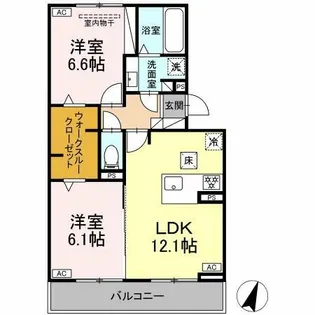 D-avance二本木新町【102号室】の間取り