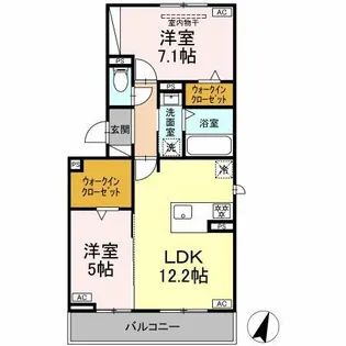 D-avance二本木新町【2階】の間取り