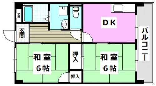 寿マンション【4階】の間取り