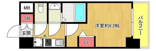 エステムコートディアシティWEST【12階】の間取り