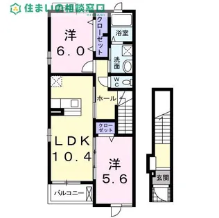 愛知県岡崎市上里1丁目【アパート】の間取り