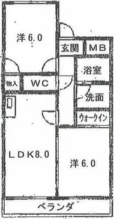 ファミール八代【3階】の間取り