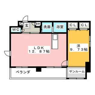 メゾンアンブリック【4階】の間取り