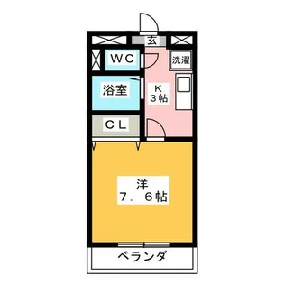 1Kの間取り画像