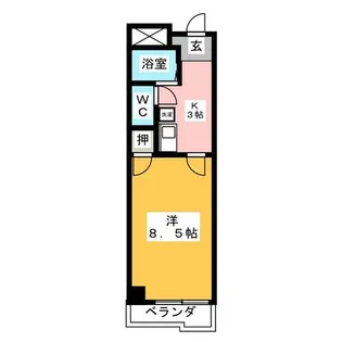 ハイツ金山【5階】の間取り