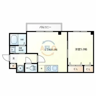 Y’sコート杭全(ワイズコート杭全)【2階】の間取り
