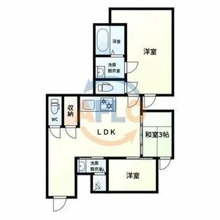大阪ドーム前九条南ビル【3階】の間取り