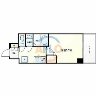 Le-Bear天王寺東【5階】の間取り