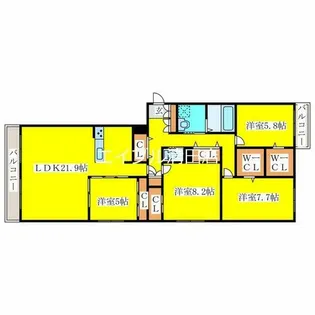 メゾンMT北野【201号室】の間取り