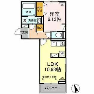 エスポワール合川 B棟【1階】の間取り